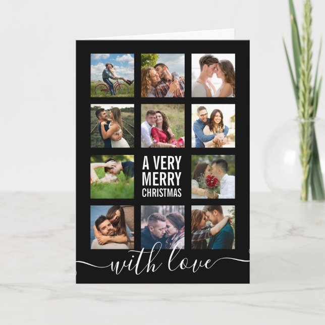 Cartes Pour Fêtes Annuelles Photo Collage Moderne Très Joyeux Noël (Devant)