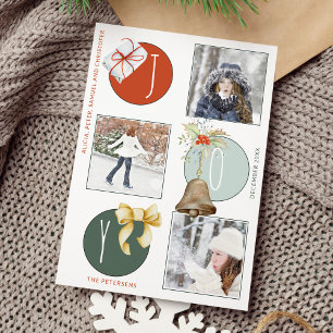 Cartes Pour Fêtes Annuelles Photo collage Noël amusant joie colorée
