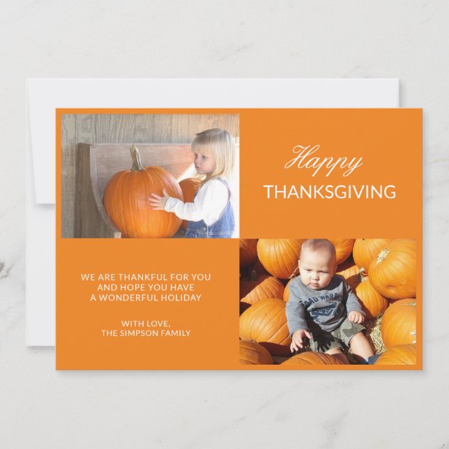 Cartes Pour Fêtes Annuelles Photo Collage Thanksgiving Fall Leaves Holiday Car (Devant)
