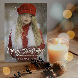 Cartes Pour Fêtes Annuelles Photo complète Joyeux Noël, Jacquard