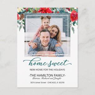 Cartes Pour Fêtes Annuelles Photo d'annonce de déménagement pour Noël "Sweet H