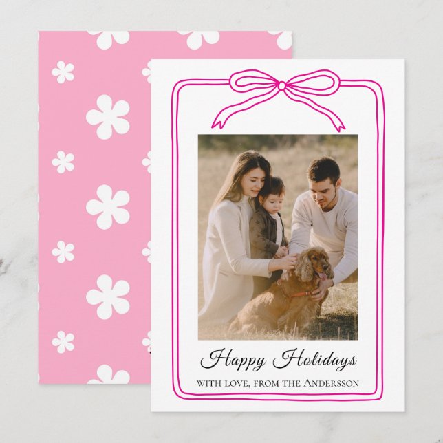 Cartes Pour Fêtes Annuelles Photo d'arche de Joyeuses Fêtes (Devant / Derrière)