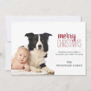 Cartes Pour Fêtes Annuelles Photo de bébé Noël vacances de Noël