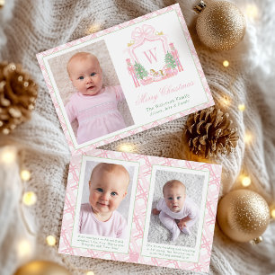 Cartes Pour Fêtes Annuelles Photo de blason de monogramme de casse-noisette ro
