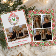 Photo de blason de monogramme de Plaid 12 Jours de