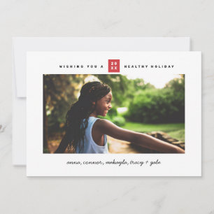 Cartes Pour Fêtes Annuelles Photo de boîte rouge minimale