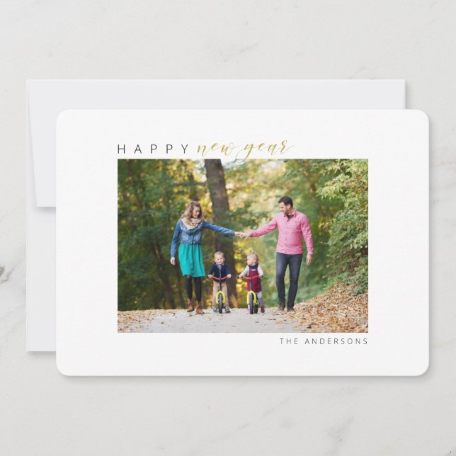 Cartes Pour Fêtes Annuelles Photo de Bonne Année (Devant)