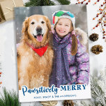 Cartes Pour Fêtes Annuelles Photo de chat de chien de chien personnalisé moder<br><div class="desc">Voici notre nouvelle ligne de cartes de fin de année, parfait pour les familles avec des amis en colère ! Notre collection "Pawsitly Joyeux" présente une variété de designs amusants et festifs qui mettent en valeur vos animaux de compagnie bien-aimés de façon mignonne et ludique. Que vous ayez un chien...</div>