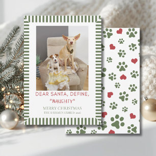 Cartes Pour Fêtes Annuelles Photo de chien drôle de Noël