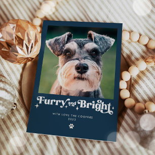 Cartes Pour Fêtes Annuelles Photo de chien drôle et brillant pour Noël