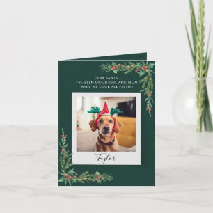 Cartes Pour Fêtes Annuelles Photo de chien moderne Noël drôle de chien