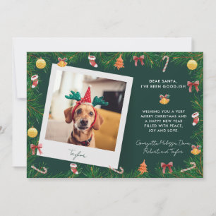 Cartes Pour Fêtes Annuelles Photo de chien personnalisé Noël drôle