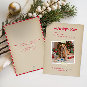 Cartes Pour Fêtes Annuelles Photo de chien vilain de Noël drôle