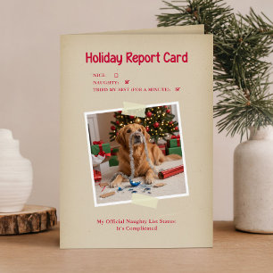 Cartes Pour Fêtes Annuelles Photo de chiot mignon drôle Joyeux Noël chien