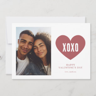 Cartes Pour Fêtes Annuelles Photo de cœur XOXO pour la Saint-Valentin