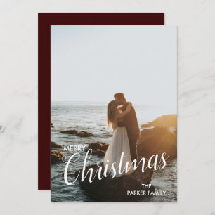 Cartes Pour Fêtes Annuelles Photo de couple de Noël moderne et tendance