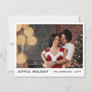 Cartes Pour Fêtes Annuelles Photo de couple élégant de Noël pour les vœux de f