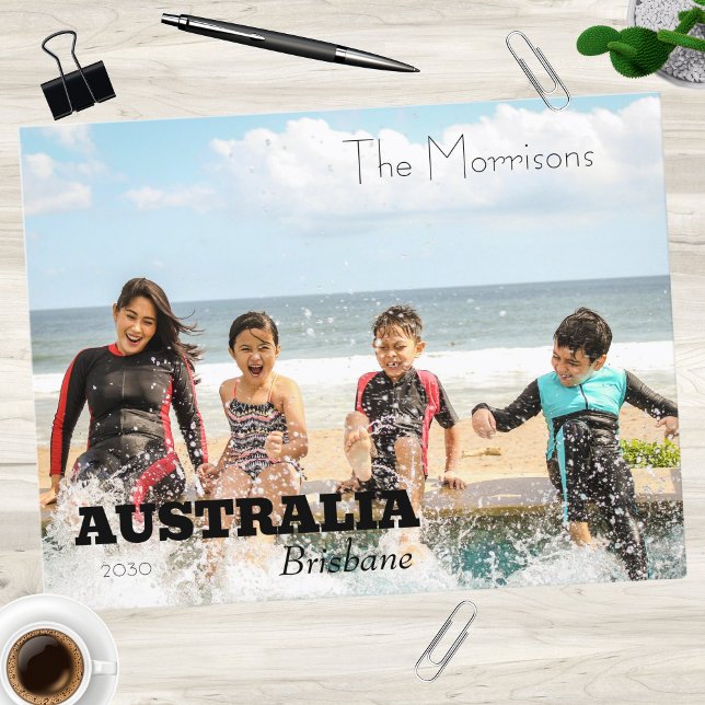 Cartes Pour Fêtes Annuelles Photo de destination familiale (Family Destination Photo Holiday Postcard)