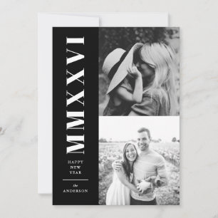 Cartes Pour Fêtes Annuelles Photo de deux chiffres romains noir et blanc