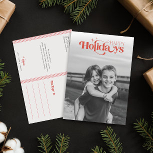 Cartes Pour Fêtes Annuelles Photo de enfants heureux avec un script élégant mo