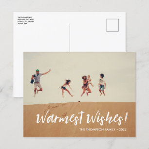 Cartes Pour Fêtes Annuelles Photo de famille aux vœux de Noël les plus chaleur