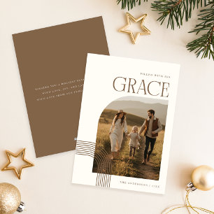 Cartes Pour Fêtes Annuelles Photo de famille chrétienne moderne pour Noël