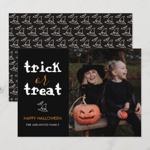 Cartes Pour Fêtes Annuelles Photo de famille classique pour Halloween : Trick