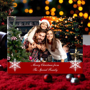 Cartes Pour Fêtes Annuelles Photo de famille de Noël Customisée personnalisée
