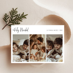 Cartes Pour Fêtes Annuelles Photo de famille de Noël de Feliz Navidad