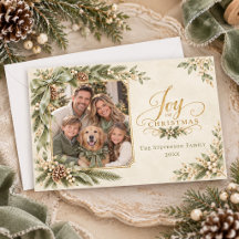 Photo de famille de Noël Élégante dans la Joie de