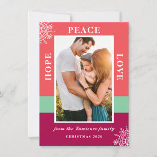 Cartes Pour Fêtes Annuelles Photo de famille de Noël moderne