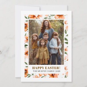 Cartes Pour Fêtes Annuelles Photo de famille de Pâques élégante simple colorée