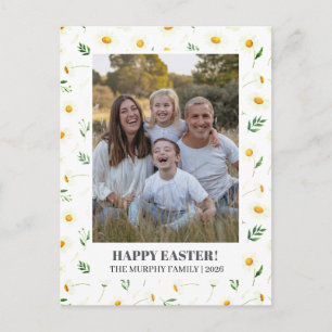Cartes Pour Fêtes Annuelles Photo de famille de Pâques élégante simple colorée