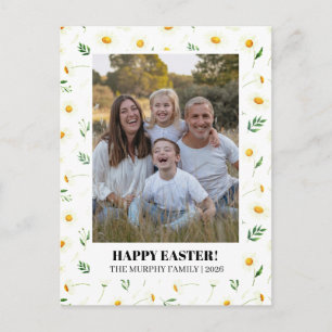 Cartes Pour Fêtes Annuelles Photo de famille de Pâques élégante simple colorée