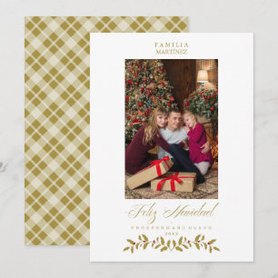 Cartes Pour Fêtes Annuelles Photo de famille élégant chic moderne espagnol de