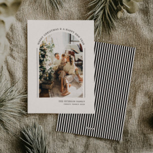 Cartes Pour Fêtes Annuelles Photo de famille élégant et moderne