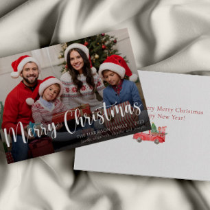 Cartes Pour Fêtes Annuelles Photo de famille Elegant Joyeux Noël