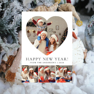Cartes Pour Fêtes Annuelles Photo de famille élégant moderne Bonne Année 2026