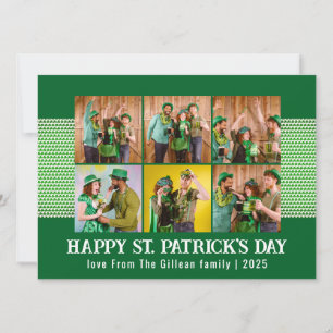 Cartes Pour Fêtes Annuelles Photo de famille élégant trèfle Saint-Patrick