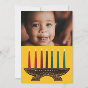 Cartes Pour Fêtes Annuelles Photo de famille illustrée Kinara Kwanzaa