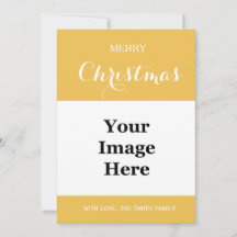 photo de famille jaune simple joyeux Noël