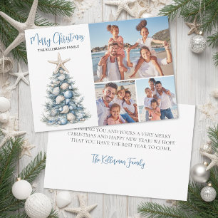Cartes Pour Fêtes Annuelles Photo de famille joyeux Noël à la plage
