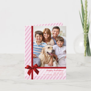 Cartes Pour Fêtes Annuelles PHOTO DE FAMILLE mignonne emballée avec un ruban r