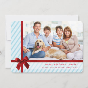 Cartes Pour Fêtes Annuelles PHOTO DE FAMILLE mignonne emballée avec un ruban r
