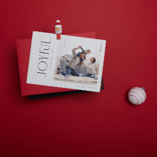 Cartes Pour Fêtes Annuelles Photo de famille minimaliste moderne Joyeuse Noël