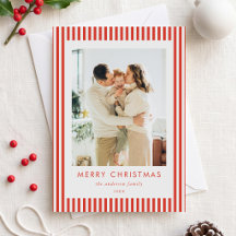 Photo de famille moderne de Noël avec des bandes r