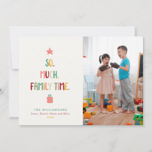 Cartes Pour Fêtes Annuelles Photo de famille moderne et amusant pour Noël Temp