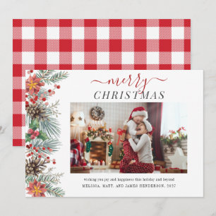 Cartes Pour Fêtes Annuelles Photo de famille moderne Noël élégant