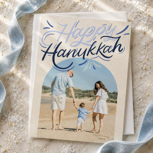 Cartes Pour Fêtes Annuelles Photo de famille moderne pour un joyeux Hanukkah