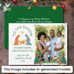 Cartes Pour Fêtes Annuelles Photo de famille moderne TIS THE SEASON Noël